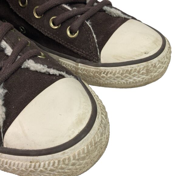Converse Chuck Taylor All-Star Chelsee Women's 9 Brown Leather High Tops 549597C - Picture 8 of 12
